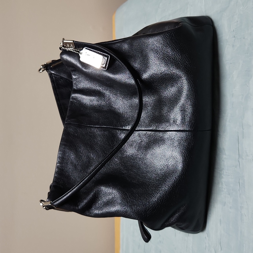 COACH Madison Leather Phoebe Shoulder Bag Black